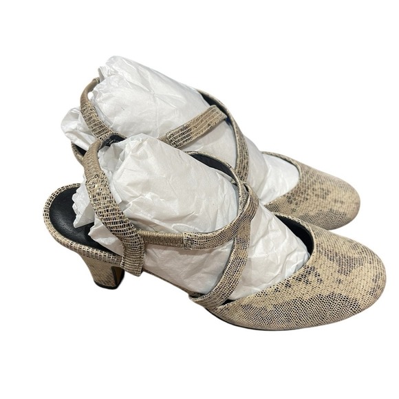 Rose Petals By Walking Cradles Women's Size 5 Caliente Taupe Gold New Slingback - Picture 1 of 10